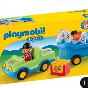 Playmobil 1.2.3 Green and Blue Action Playset